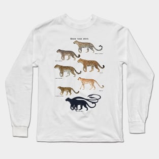 "Know your spots" spotted big cats natural history Long Sleeve T-Shirt